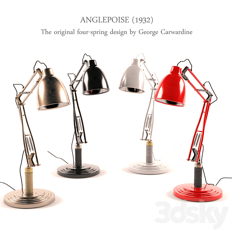 Anglepoise (1932) four-spring 3DS Max - thumbnail 1