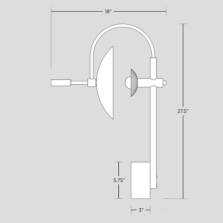 Aperture Table Lamp by Allied Maker 3DS Max - thumbnail 2