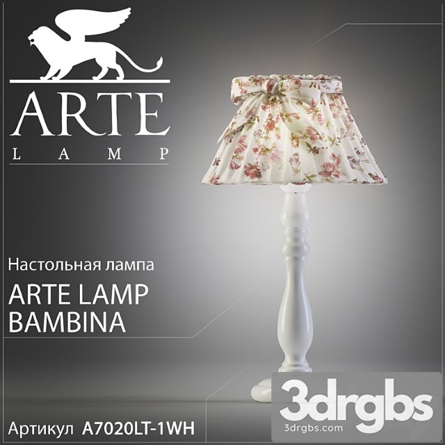 arte lamp bambina a7020lt-1wh 3dsmax Download - thumbnail 1