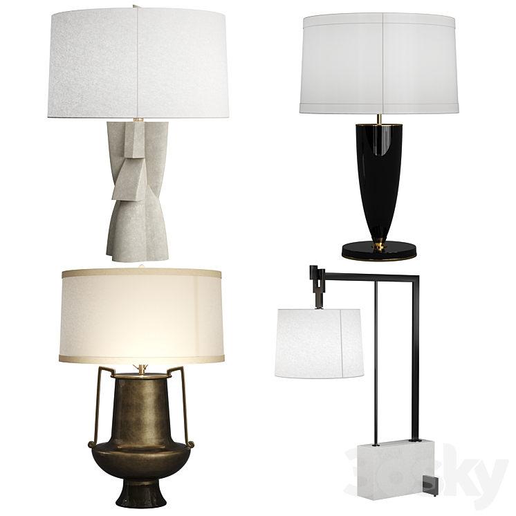 Arteriors 4 table lamps 3DS Max - thumbnail 1