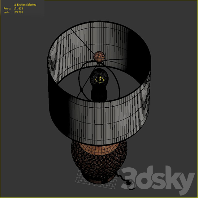 Asher Table Lamp Set with USB 3DSMax File - thumbnail 6