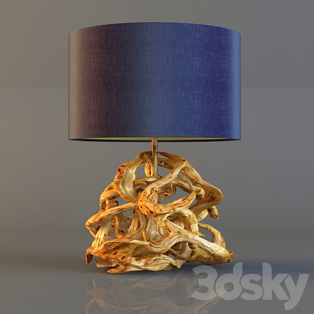 Astor Place. Large Driftwood Lamp 3DSMax File - thumbnail 1