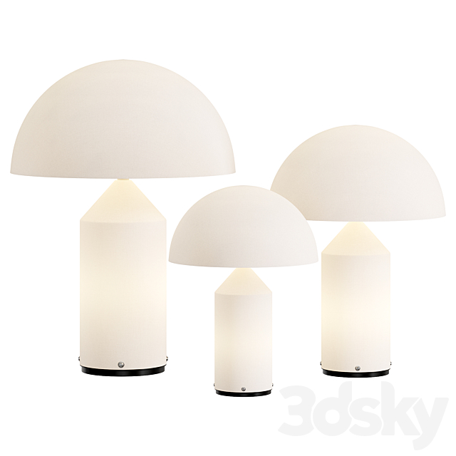 Atollo table lamp by Oluce 3DS Max Model - thumbnail 3