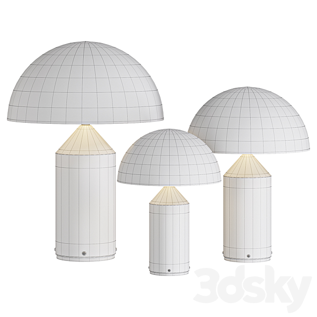 Atollo table lamp by Oluce 3DS Max Model - thumbnail 4