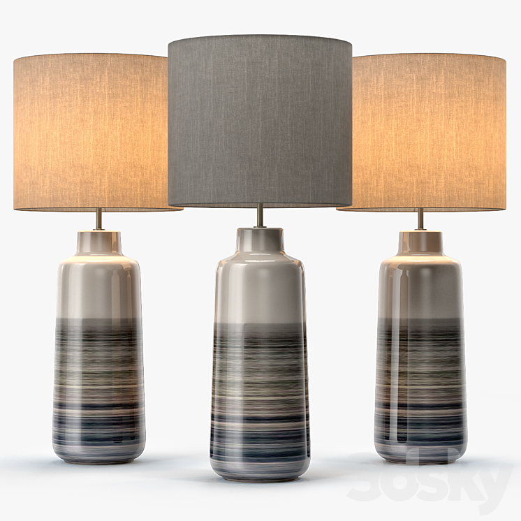 Bacari Large Table Lamp 3DS Max - thumbnail 1