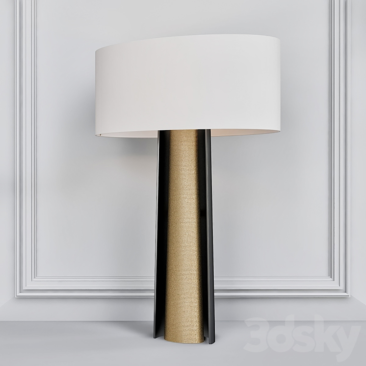 Baker Cloak table lamp 3DS Max - thumbnail 1