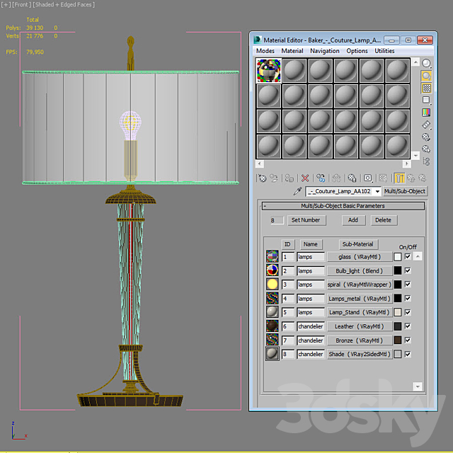 Baker – Couture Lamp 3DSMax File - thumbnail 3