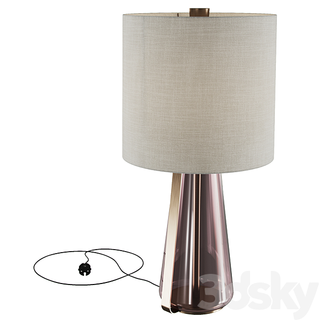 Baker lanterna rosa table lamp 3DS Max Model - thumbnail 2