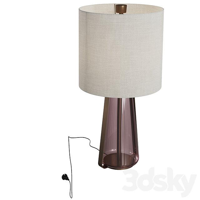 Baker lanterna rosa table lamp 3DS Max Model - thumbnail 3