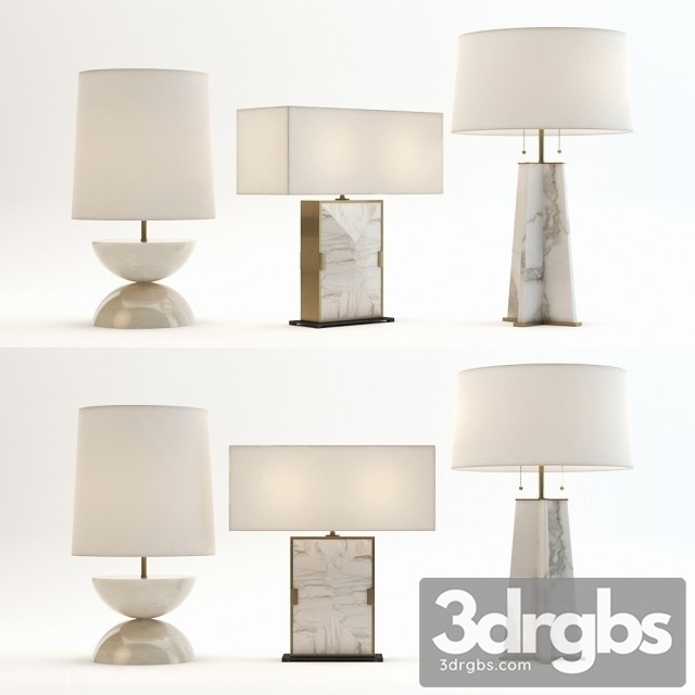 Baker Table Lamps Set 3dsmax Download - thumbnail 1