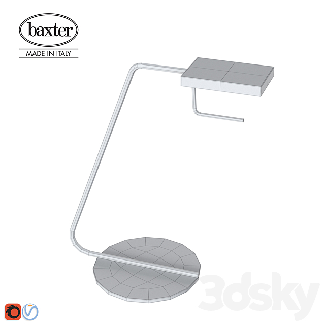 Baxter Blade table and floor lamp 3DSMax File - thumbnail 3