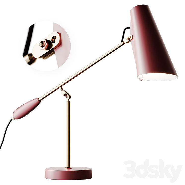 Birdy Table Lamp 3DS Max Model - thumbnail 1