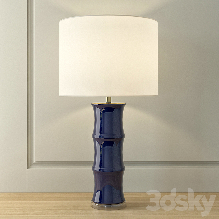 Blue ceramic lamp 3DS Max - thumbnail 1