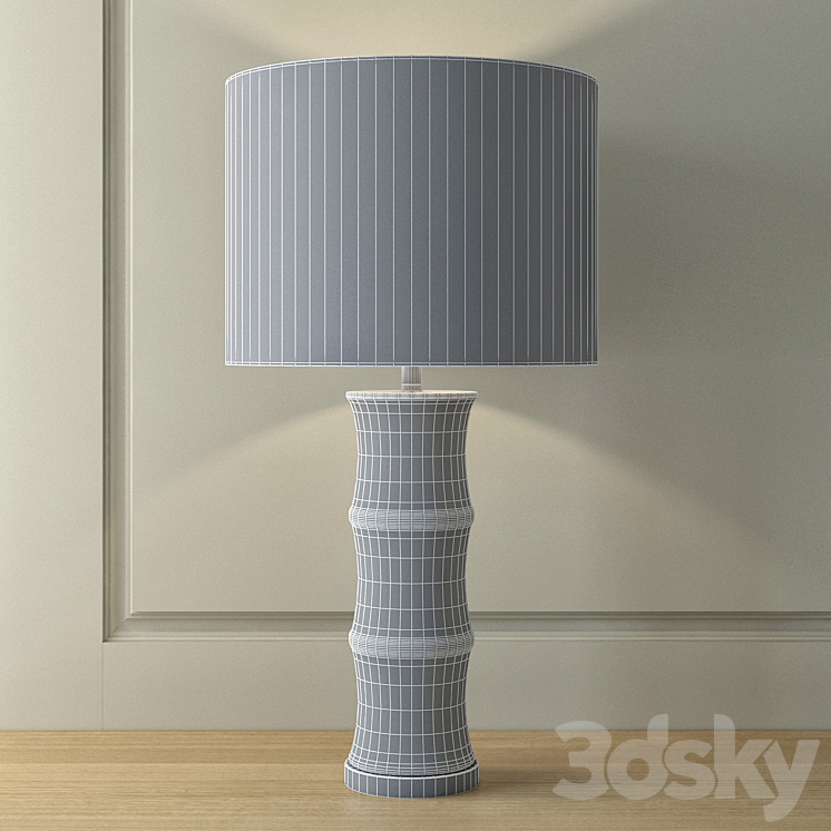 Blue ceramic lamp 3DS Max - thumbnail 2