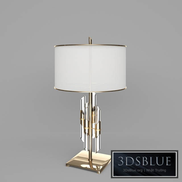 Brass and Crystal Rod Table Lamp 3DS Max - thumbnail 3