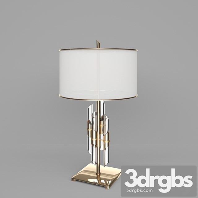 Brass And Crystal Rod Table Lamp 3dsmax Download - thumbnail 1