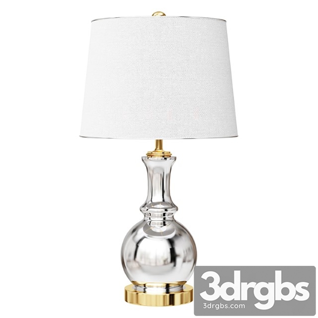 Brass gold glass table lamp (set of 2) - thumbnail 1