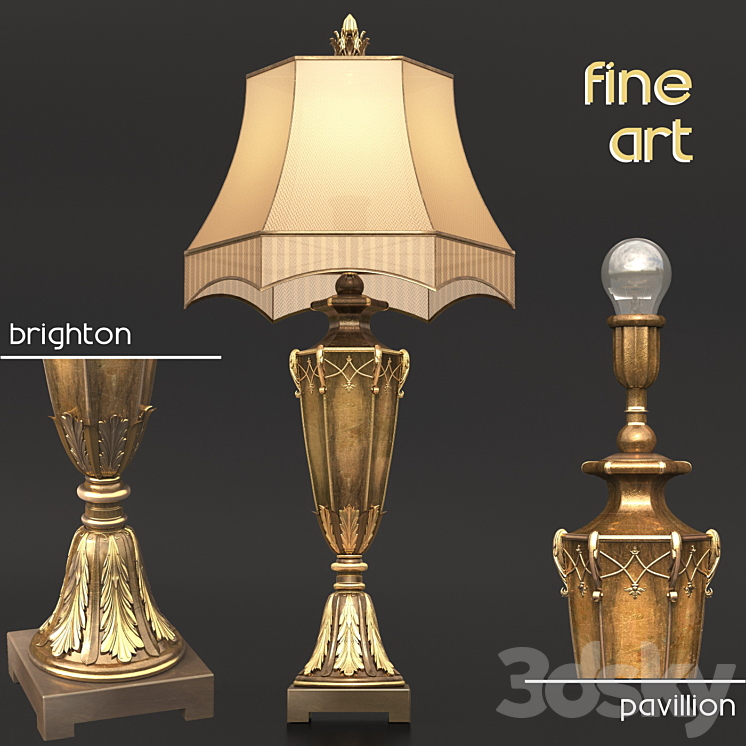 Brighton pavillion lamp from Fine Art 3DS Max - thumbnail 1