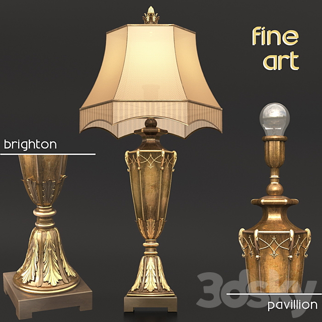 Brighton pavillion lamp from Fine Art 3DSMax File - thumbnail 1