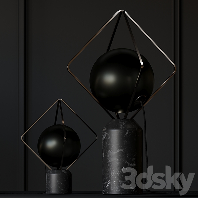 Brokis – Jack O’Lantern Big and Small – White and Black Marble 3DSMax File - thumbnail 2