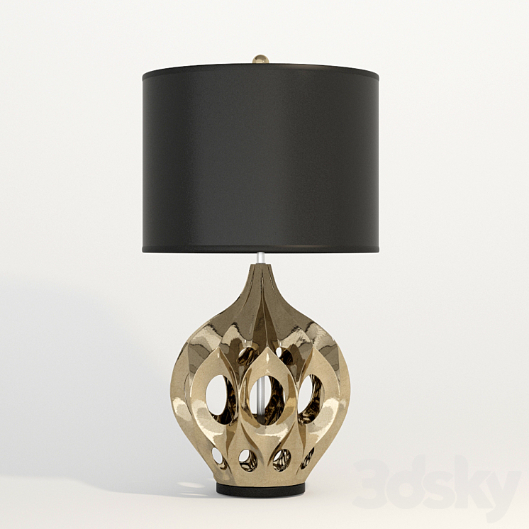 Bronze Table Lamp 3DS Max - thumbnail 1