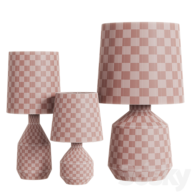 Brynn Table Lamp of Westelm (3 Models) 3DS Max Model - thumbnail 4