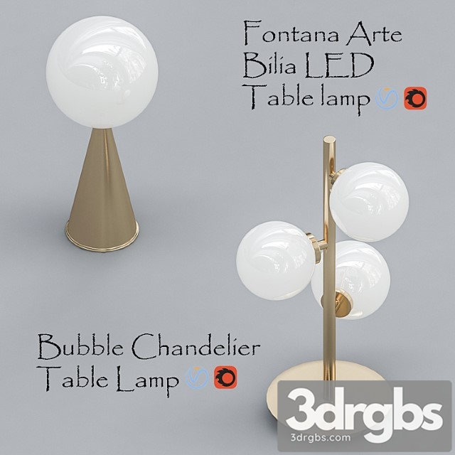 Bubble Chandelier Table Lamp 3dsmax Download - thumbnail 1