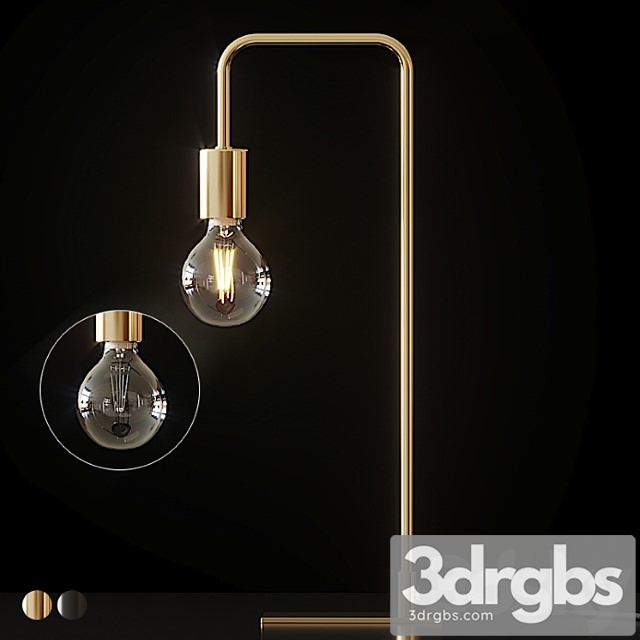 Cb2 – antique brass arc table lamp 3dsmax Download - thumbnail 1