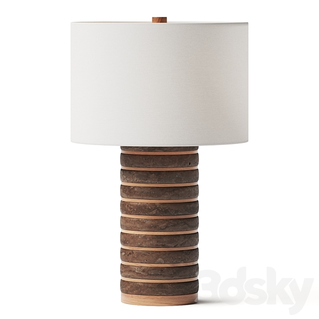 CB2 Cove Tall Ceramic Table Lamp 3DSMax File - thumbnail 1