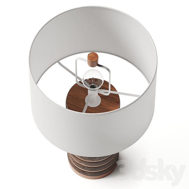 CB2 Cove Tall Ceramic Table Lamp 3DSMax File - thumbnail 2