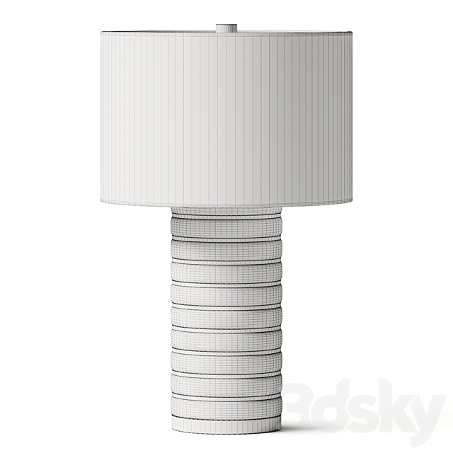 CB2 Cove Tall Ceramic Table Lamp 3DSMax File - thumbnail 4