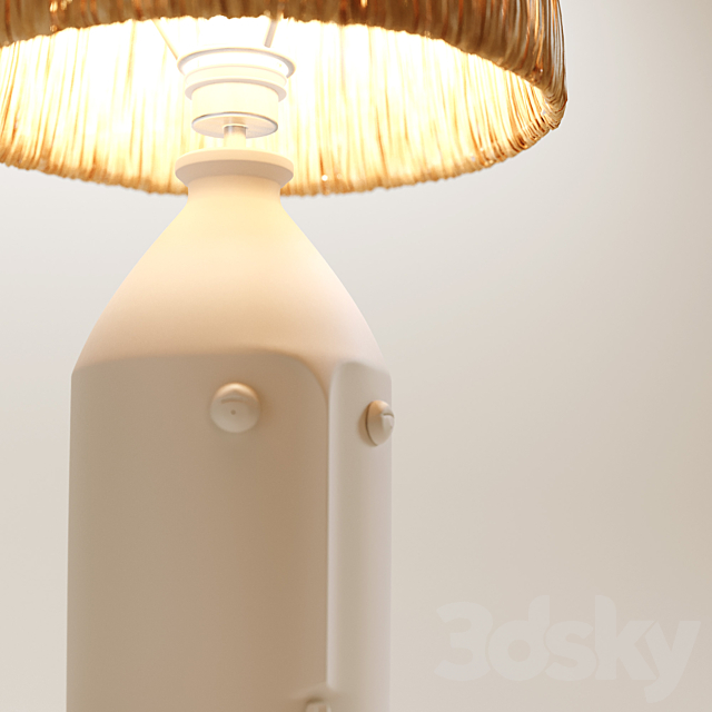 Ceramic and raffia lamp. Manoni 3DSMax File - thumbnail 4