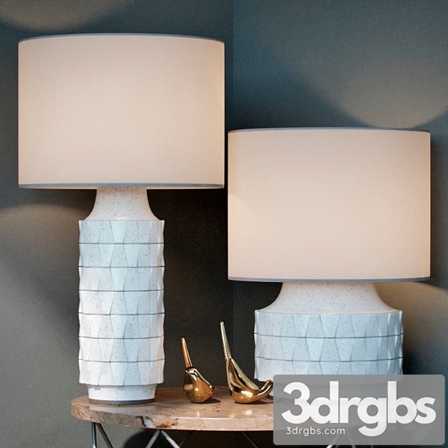 Ceramic Texture Table Lamp Tall 3dsmax Download - thumbnail 1