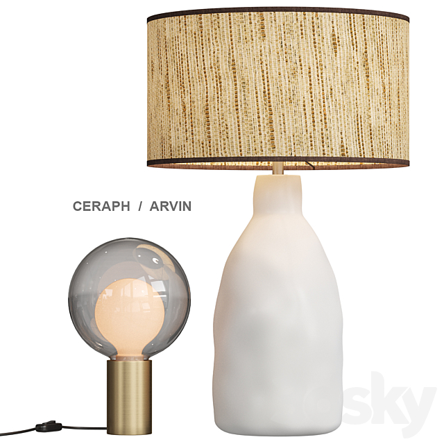 Ceraph _ Arvin table lamp 3ds Max - thumbnail 1