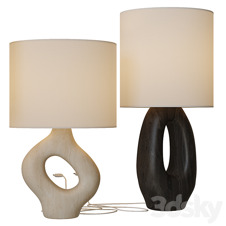 Chamber Ceramic Table Lamp 3DS Max Model - thumbnail 2