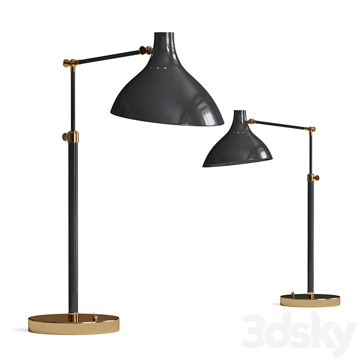 Charlton Table Lamp 3DS Max Model - thumbnail 1