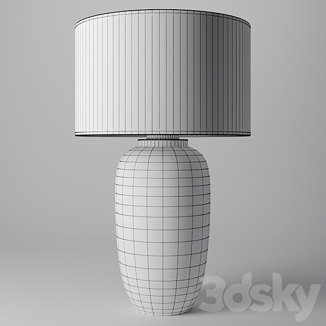 Chinoiserie Ceramic Table Lamp 3DSMax File - thumbnail 3