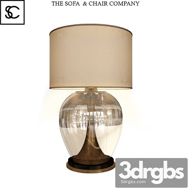 Concave Brass Table Lamp 3dsmax Download - thumbnail 1