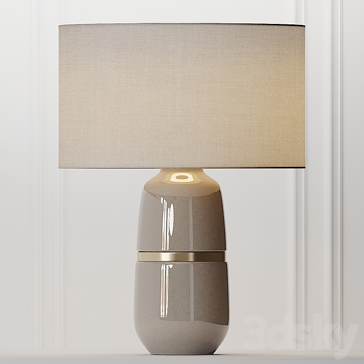 COX & COX Banded Ceramic Table Lamp 3DS Max - thumbnail 1