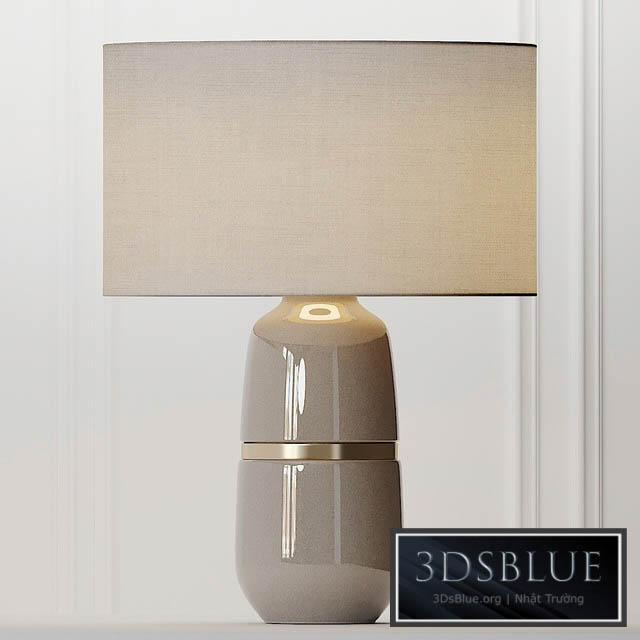 COX & COX Banded Ceramic Table Lamp 3DS Max - thumbnail 3