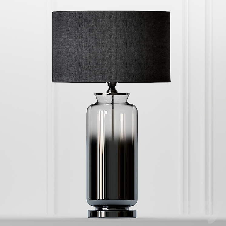 Cox & Cox Gray Smoke Glass Table Lamp 3DS Max - thumbnail 1