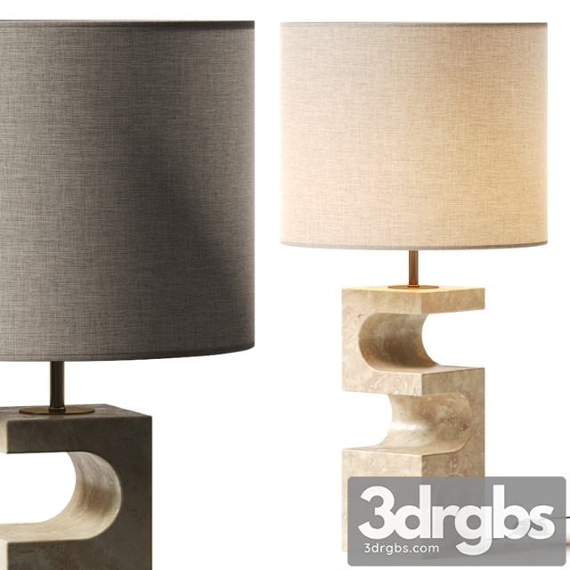 Crate and barrel boveda stone table lamp - thumbnail 1