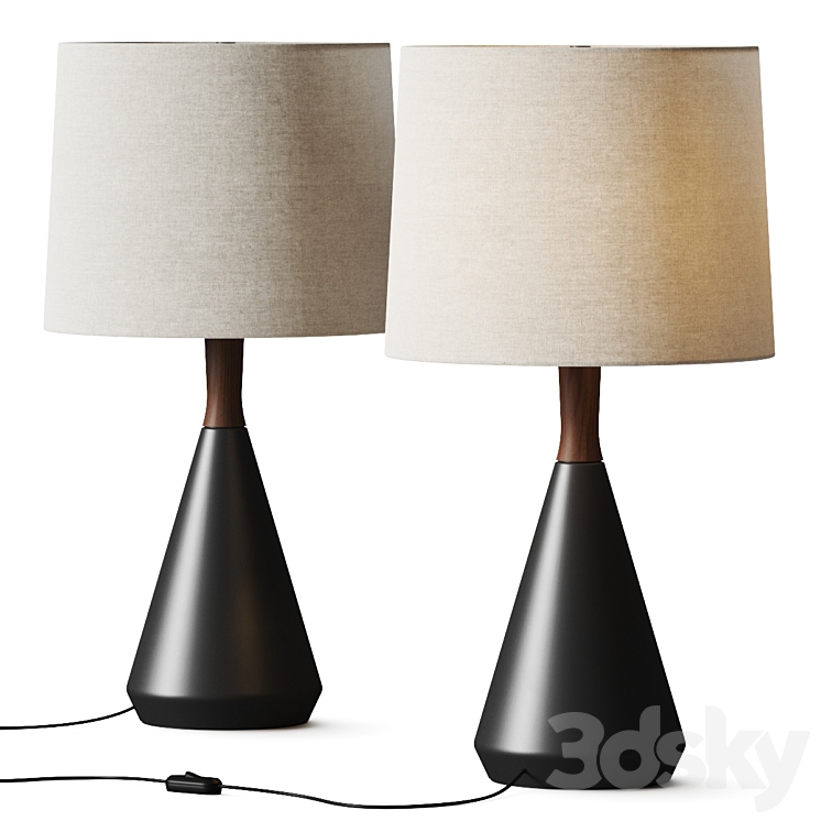 Crate and Barrel Weston Table Lamp 3DS Max Model - thumbnail 1