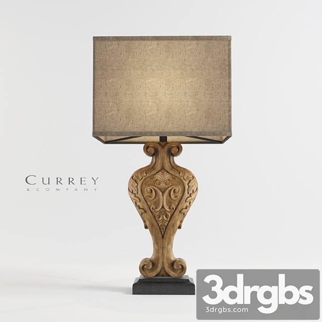 Curay hourglass table lamp 3dsmax Download - thumbnail 1