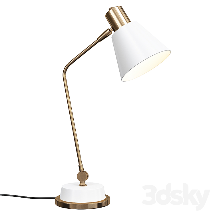 Cylinder usb task table lamp 3DS Max Model - thumbnail 1