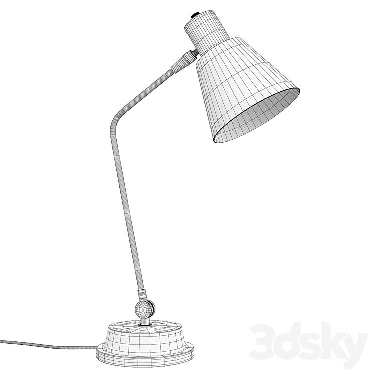 Cylinder usb task table lamp 3DS Max Model - thumbnail 2