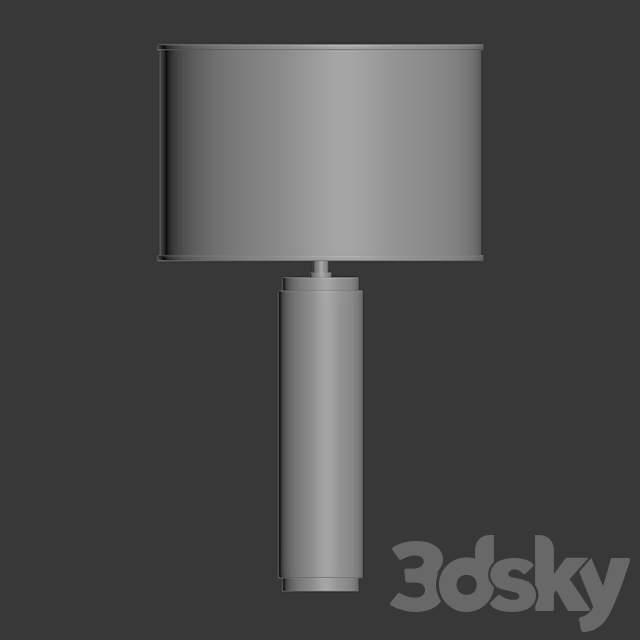 Cylindrical Column Marble Table Lamp 3DSMax File - thumbnail 3