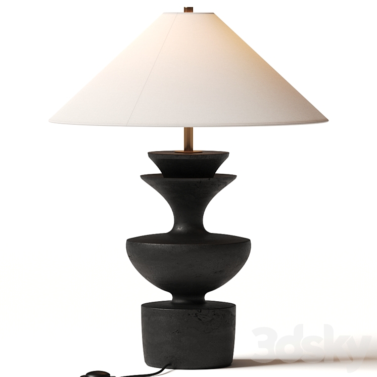 Danny Kaplan Ceramic Sophia Table Lamp 3DS Max Model - thumbnail 1