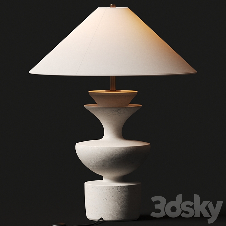 Danny Kaplan Ceramic Sophia Table Lamp 3DS Max Model - thumbnail 2
