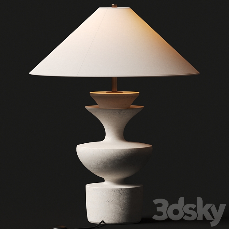 Danny Kaplan Ceramic Sophia Table Lamp 3DS Max - thumbnail 2